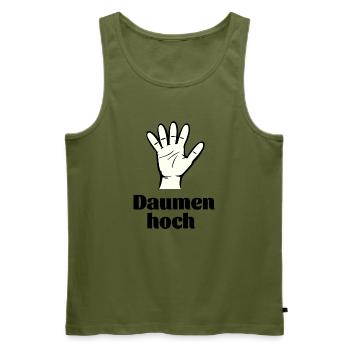 Daumen hoch - Männer Premium Bio Tank Top - Khaki - Vorne - Michal (187cm)