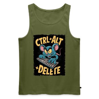 Strg Alt Entf Tastatur Maus Humor - Männer Premium Bio Tank Top - Khaki - Vorne - Michal (187cm)