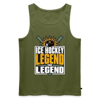 Eishockey Legende Puck Spieler Fan - Männer Premium Bio Tank Top - Khaki - Vorne - Michal (187cm)