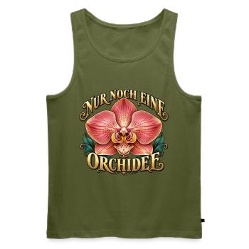 Nur noch eine Orchidee – Orchideenliebe - Männer Premium Bio Tank Top - Khaki - Vorne - Michal (187cm)