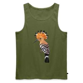 Wiedehopf Farbkrone Muster - Männer Premium Bio Tank Top - Khaki - Vorne - Michal (187cm)