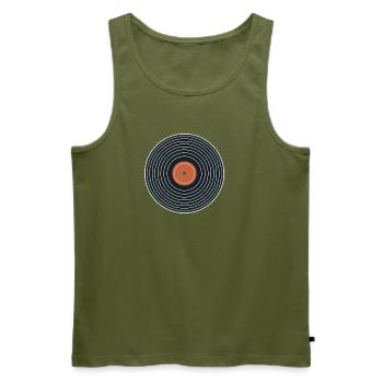 Vinyl Sessions - Männer Premium Bio Tank Top - Khaki - Vorne - Michal (187cm)