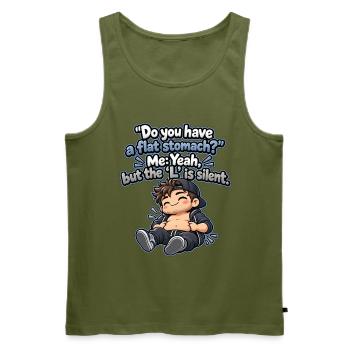 b43c3cd7-12d7-4450-922c-4cddfe5831e1 - Männer Premium Bio Tank Top - Khaki - Vorne - Michal (187cm)
