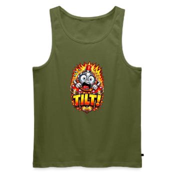 Tilt! Pinball Multiball  - Männer Premium Bio Tank Top - Khaki - Vorne - Michal (187cm)
