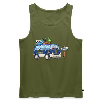 Kroatien Camper Wohnmobil - Männer Premium Bio Tank Top - Khaki - Vorne - Michal (187cm)