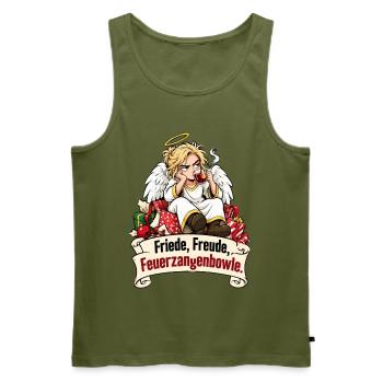 Engel, Weihnachten Feuerzangenbowle - Männer Premium Bio Tank Top - Khaki - Vorne - Michal (187cm)