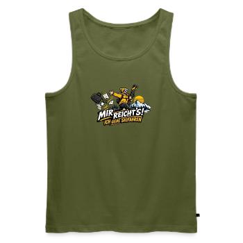 Mir reicht's! Ich gehe Skifahren – Skiurlaub - Männer Premium Bio Tank Top - Khaki - Vorne - Michal (187cm)