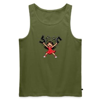 PolkaDots Mädchen zerbricht Glas - Männer Premium Bio Tank Top - Khaki - Vorne - Michal (187cm)