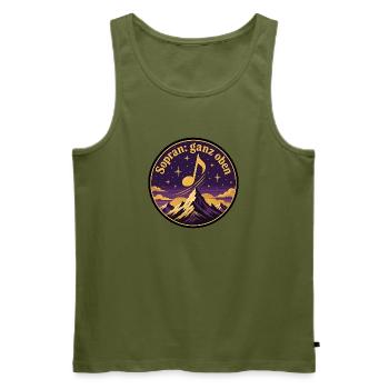 Sopran Ganz Oben Chor Sängerin Musik Note Shirt - Männer Premium Bio Tank Top - Khaki - Vorne - Michal (187cm)