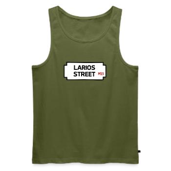 Lariosstraße - Männer Premium Bio Tank Top - Khaki - Vorne - Michal (187cm)