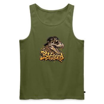Blessed - Männer Premium Bio Tank Top - Khaki - Vorne - Michal (187cm)