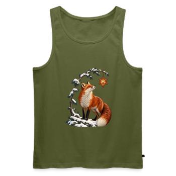 Winterfuchs unter der Sternlaterne - Männer Premium Bio Tank Top - Khaki - Vorne - Michal (187cm)
