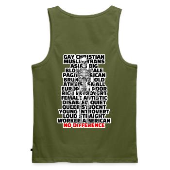 No Difference - Männer Premium Bio Tank Top - Khaki - Hinten - Michal (187cm)