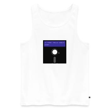 Floppy Disk - Männer Premium Bio Tank Top - Weiß - Vorne - Michal (187cm)