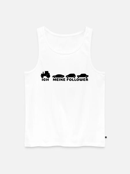 Ich meine Follower - Männer Premium Bio Tank Top - Weiß