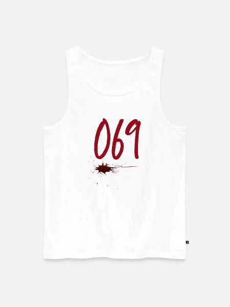 Postal Code Frankfurt 069 - Men's Premium Organic Tank Top - white
