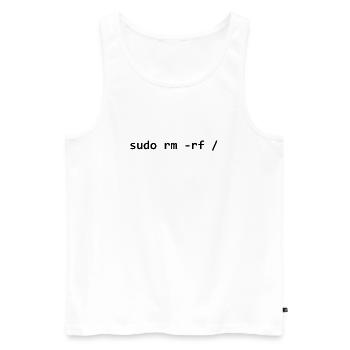 sudo rm rf - Männer Premium Bio Tank Top - Weiß - Vorne - Michal (187cm)