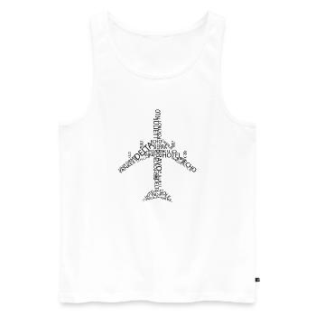 Aircraft B747 - Men's Premium Organic Tank Top - white - Front - Michal (187cm)