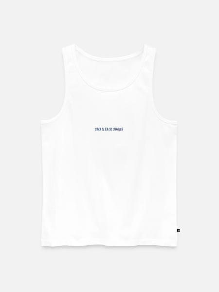 SMALLTALK SUCKS - Spread it! - Männer Premium Bio Tank Top - Weiß