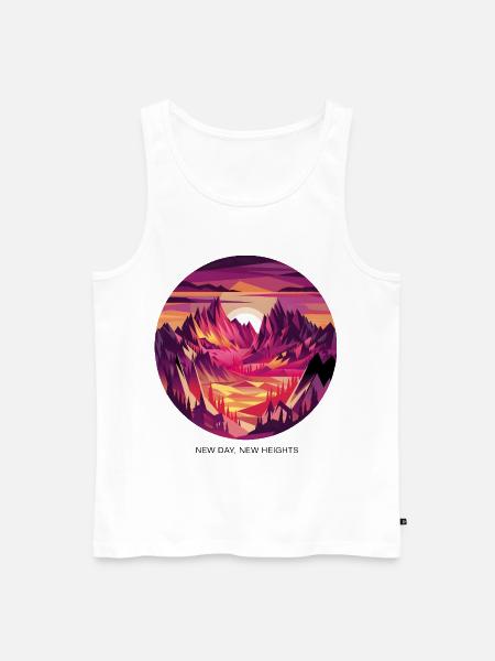 New Day, New Heights - Men's Premium Organic Tank Top - white