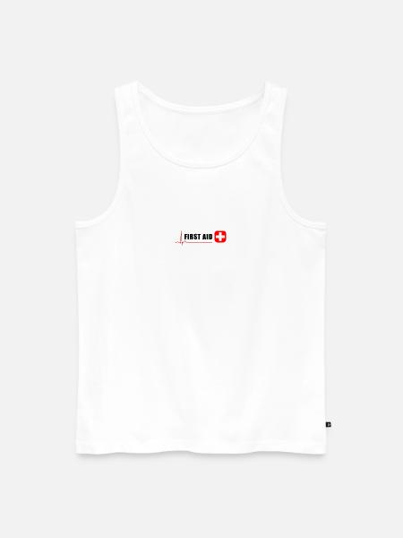 ERSTE HILFE - Männer Premium Bio Tank Top - Weiß