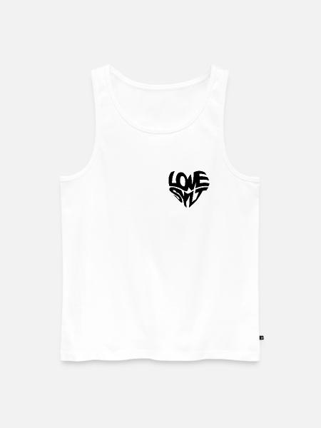 LOVE SYLT HERZ - Männer Premium Bio Tank Top - Weiß