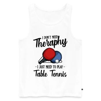 Table tennis - Men's Premium Organic Tank Top - white - Front - Michal (187cm)