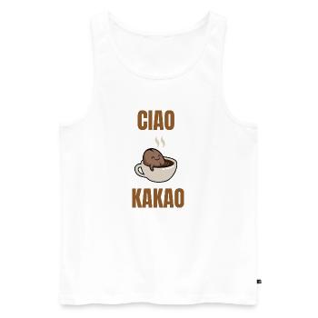 ciao Kakao - Männer Premium Bio Tank Top - Weiß - Vorne - Michal (187cm)