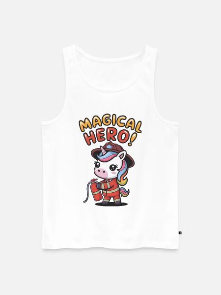 Magical Hero! - Men's Premium Organic Tank Top - white