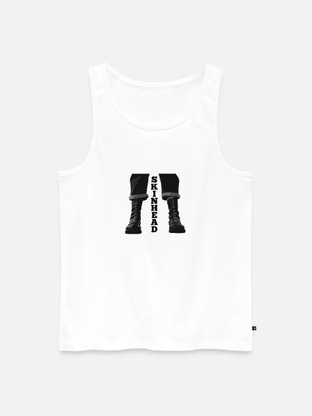 Skinhead Boots - Männer Premium Bio Tank Top - Weiß