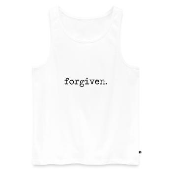 Forgiven Pardon Oublié Pardon Sort - Débardeur bio Premium Homme - blanc - Devant - Michal (187cm)