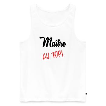 MEISTER. MEISTER - Männer Premium Bio Tank Top - Weiß - Vorne - Michal (187cm)