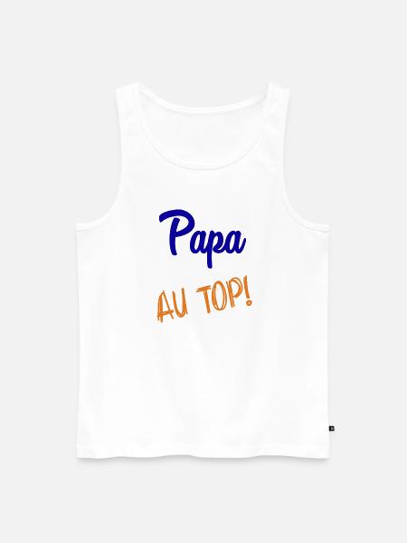 DAD - Men's Premium Organic Tank Top - white