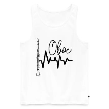 Oboe - Männer Premium Bio Tank Top - Weiß - Vorne - Michal (187cm)