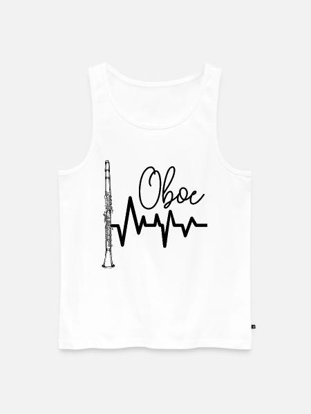 Oboe - Männer Premium Bio Tank Top - Weiß