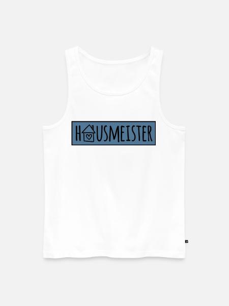 Hausmeister - Männer Premium Bio Tank Top - Weiß