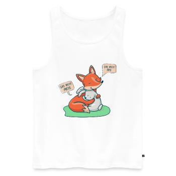 Da wo sich Fuchs und Hase 'Gute Nacht' sagen - Männer Premium Bio Tank Top - Weiß - Vorne - Michal (187cm)