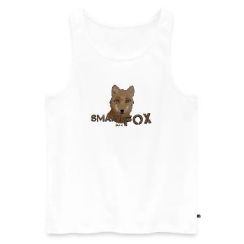 Fuchs schlauer Fuchs schlau wie ein Fuchs - Männer Premium Bio Tank Top - Weiß - Vorne - Michal (187cm)