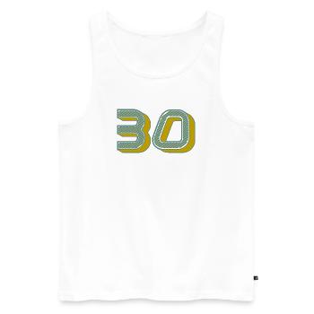 30 - Men's Premium Organic Tank Top - white - Front - Michal (187cm)
