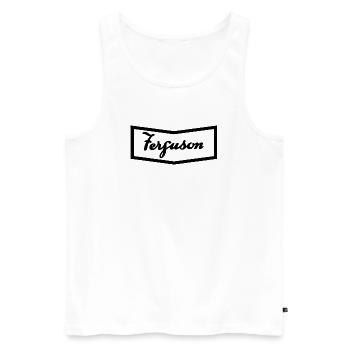 Logo de capot Ferguson TE20 - Débardeur bio Premium Homme - blanc - Devant - Michal (187cm)