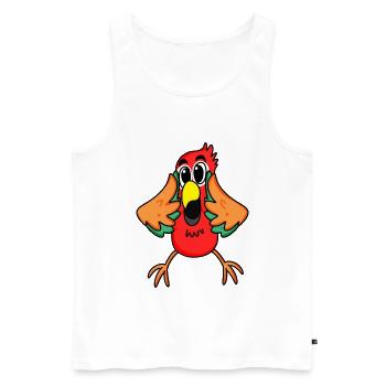 Papagei Dschungel - Männer Premium Bio Tank Top - Weiß - Vorne - Michal (187cm)