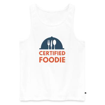 Food Lover Food Foodie certifié - Débardeur bio Premium Homme - blanc - Devant - Michal (187cm)