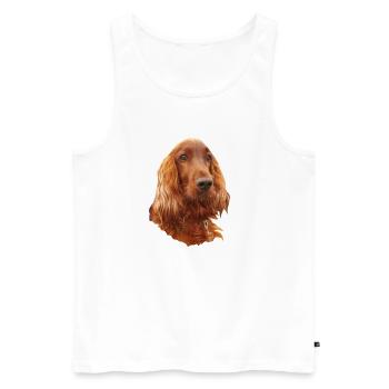 Irish Setter Red - Männer Premium Bio Tank Top - Weiß - Vorne - Michal (187cm)