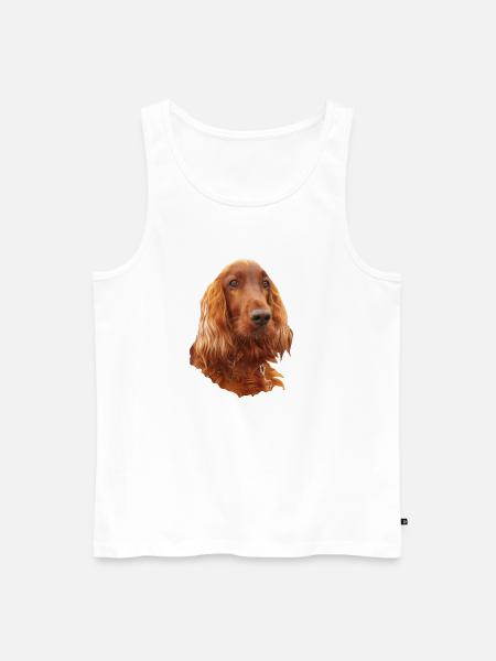 Irish Setter Red - Männer Premium Bio Tank Top - Weiß