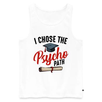 psychologue - Débardeur bio Premium Homme - blanc - Devant - Michal (187cm)