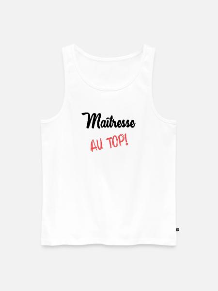 MISTRESS - Men's Premium Organic Tank Top - white
