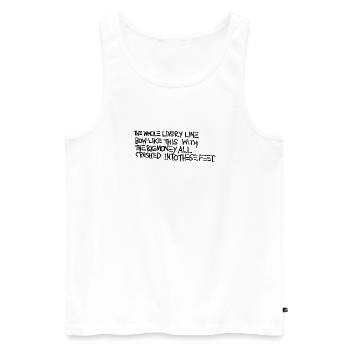 Basquiat - Débardeur bio Premium Homme - blanc - Devant - Michal (187cm)