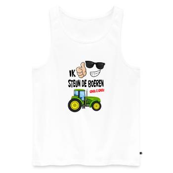 farmers protest with enough is enough for the farmers - Men's Premium Organic Tank Top - white - Front - Michal (187cm)