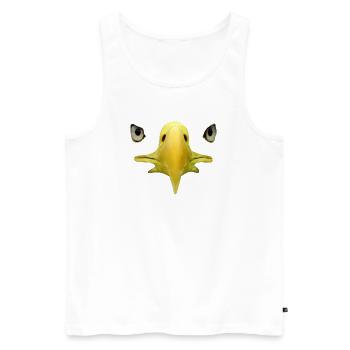 Bec, yeux d’aigle à tête blanche, fauconnerie - Débardeur bio Premium Homme - blanc - Devant - Michal (187cm)