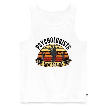 psychologue - Débardeur bio Premium Homme - blanc - Devant - Michal (187cm)